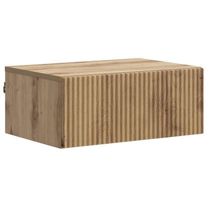 Wall-Mounted Bedside Cabinet 2 pcs Artisan Oak Engineered Wood