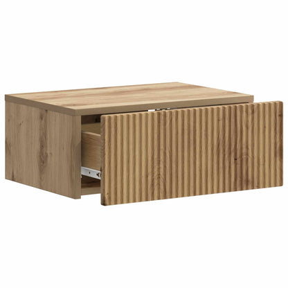 Wall-Mounted Bedside Cabinet 2 pcs Artisan Oak Engineered Wood