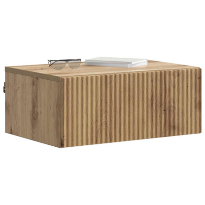 Wall-Mounted Bedside Cabinet 2 pcs Artisan Oak Engineered Wood