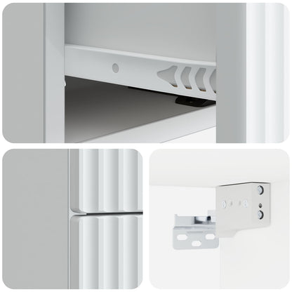 Wall-Mounted Bedside Cabinet White 33 x 34.5 x 40 cm