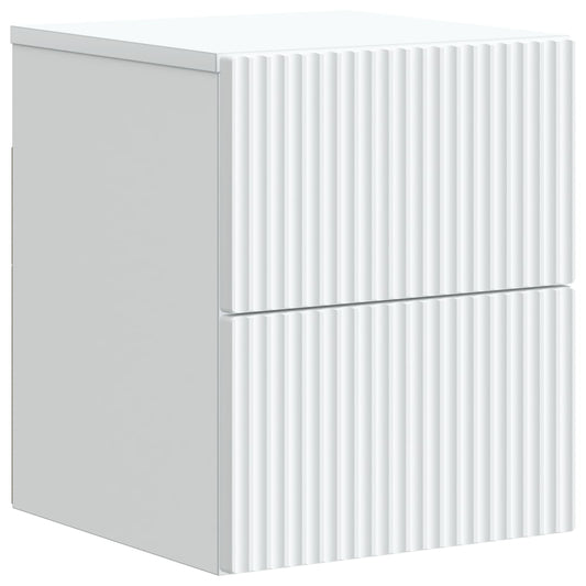 Wall-Mounted Bedside Cabinet White 33 x 34.5 x 40 cm