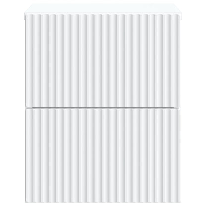 Wall-Mounted Bedside Cabinet White 33 x 34.5 x 40 cm