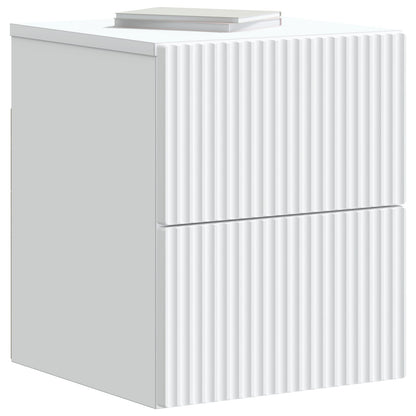 Wall-Mounted Bedside Cabinet White 33 x 34.5 x 40 cm
