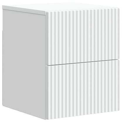 Wall-Mounted Bedside Cabinet 2 pcs White 33 x 34.5 x 40 cm