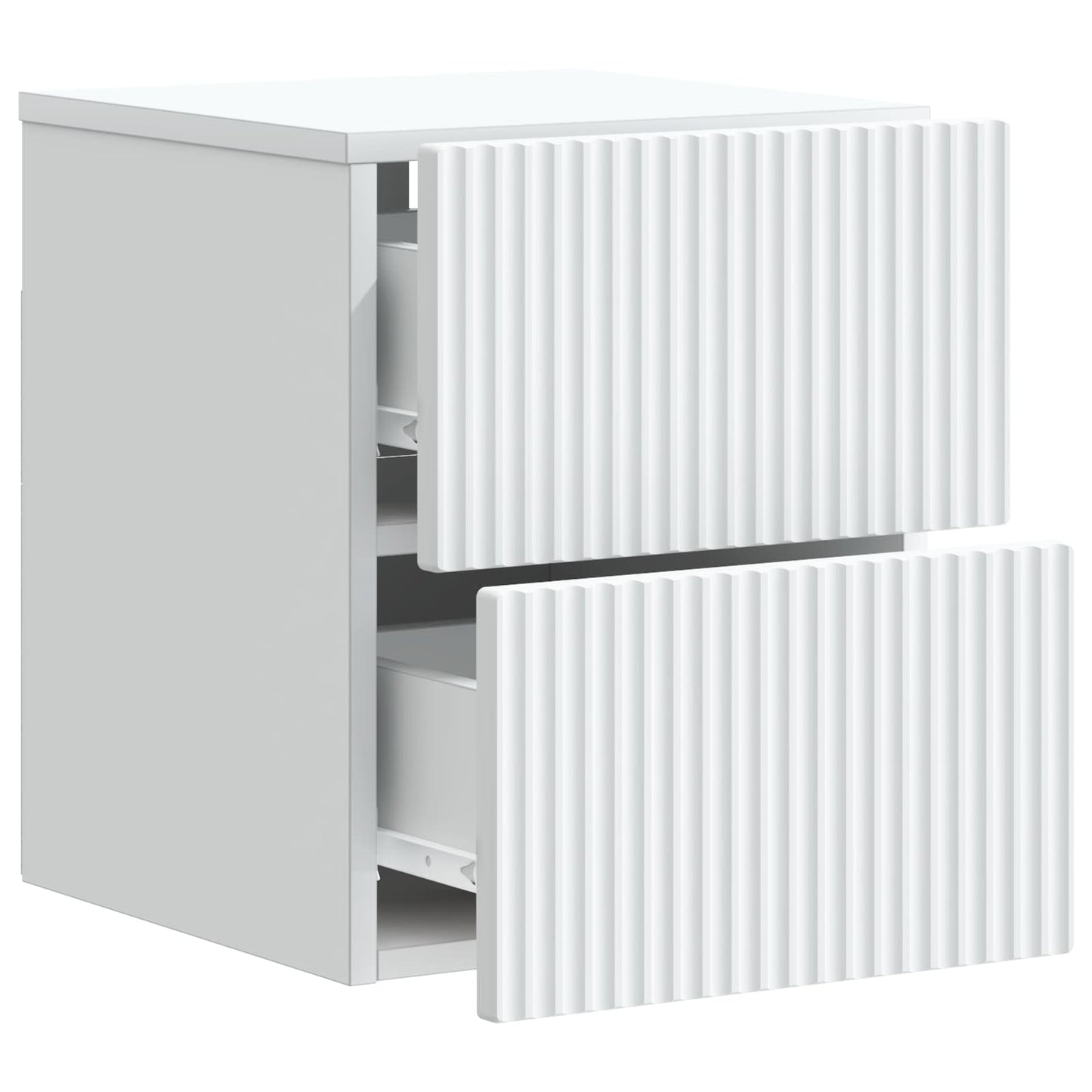Wall-Mounted Bedside Cabinet 2 pcs White 33 x 34.5 x 40 cm