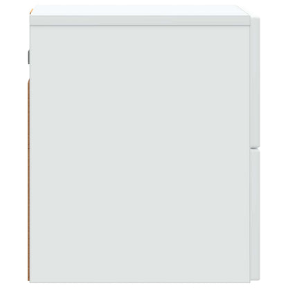 Wall-Mounted Bedside Cabinet 2 pcs White 33 x 34.5 x 40 cm