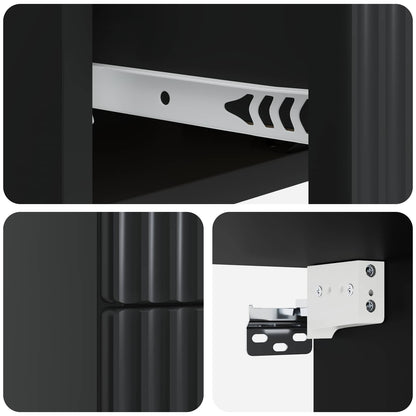 Wall-Mounted Bedside Cabinet Black 33 x 34.5 x 40 cm