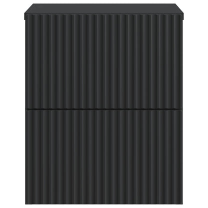 Wall-Mounted Bedside Cabinet Black 33 x 34.5 x 40 cm
