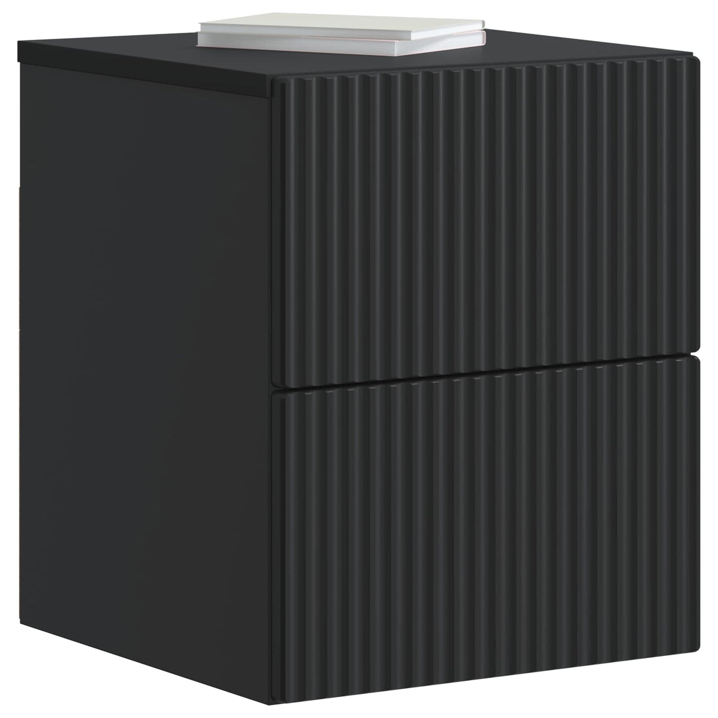 Wall-Mounted Bedside Cabinet Black 33 x 34.5 x 40 cm