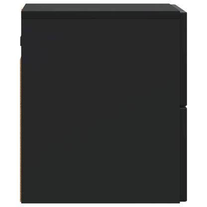 Wall-Mounted Bedside Cabinet Black 33 x 34.5 x 40 cm