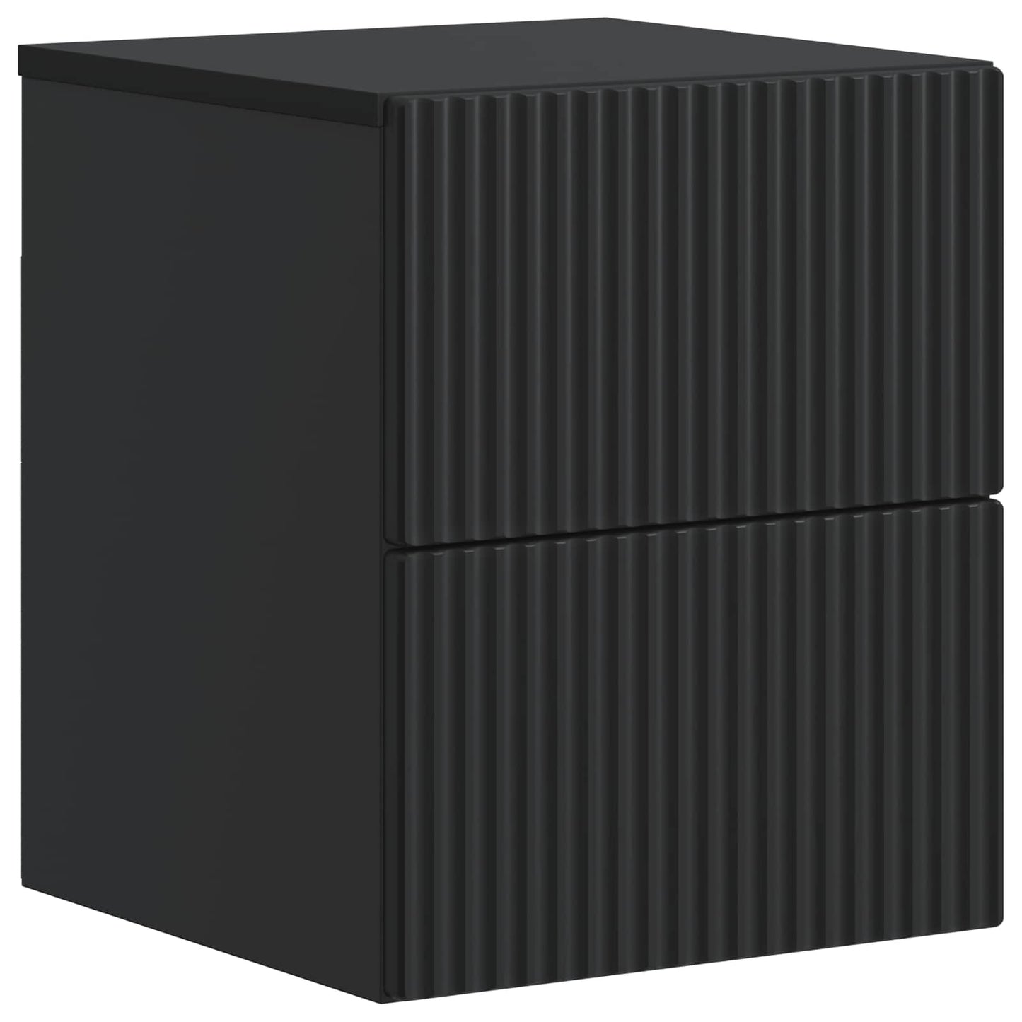 Wall-Mounted Bedside Cabinet 2 pcs Black 33 x 34.5 x 40 cm