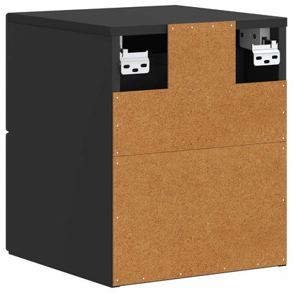Wall-Mounted Bedside Cabinet 2 pcs Black 33 x 34.5 x 40 cm