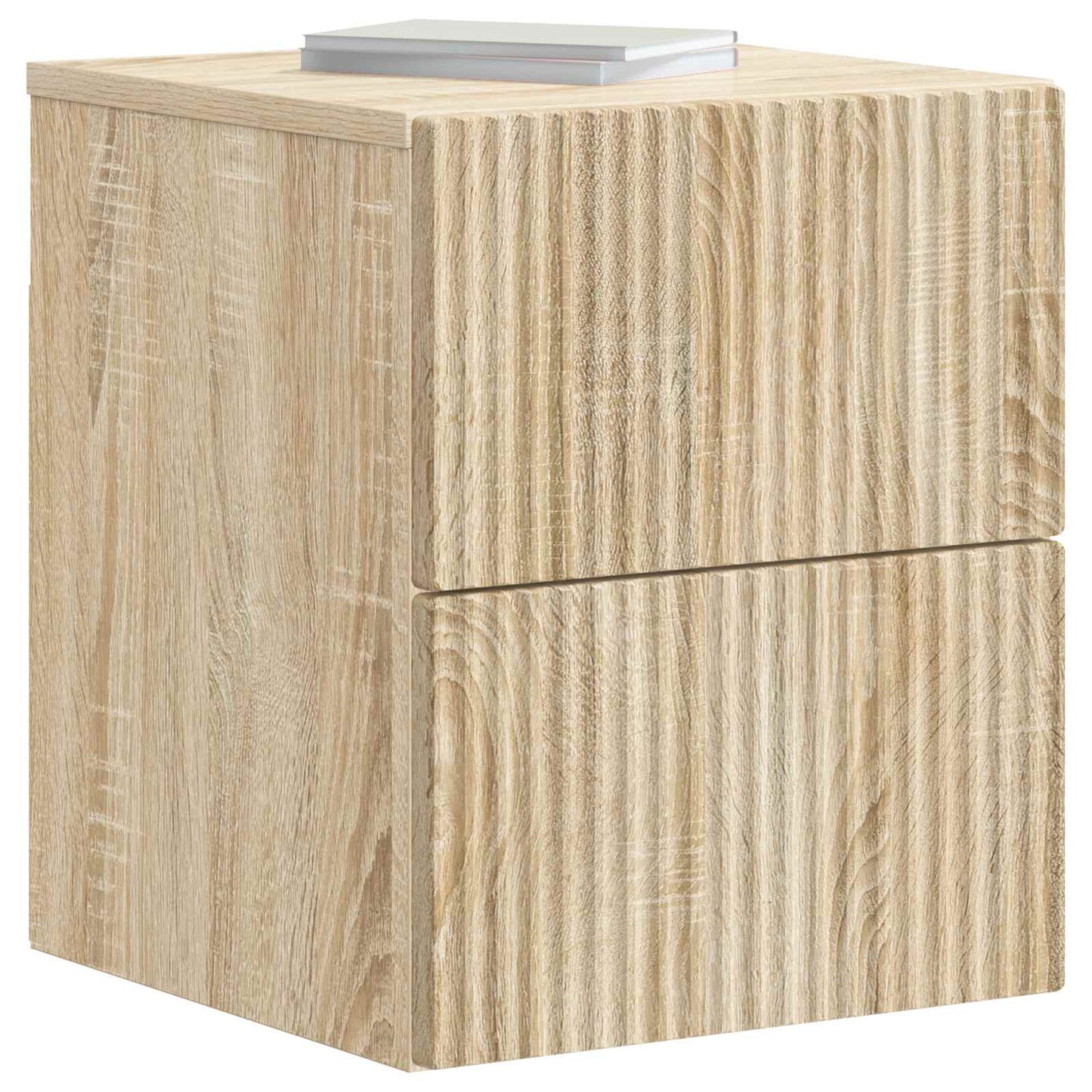 Wall-Mounted Bedside Cabinet Sonoma Oak 33 x 34.5 x 40 cm