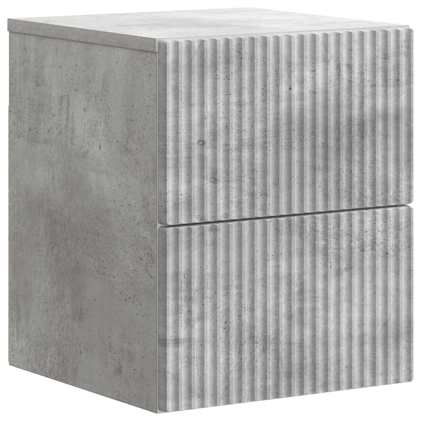 Wall-Mounted Bedside Cabinet with Drawer 2 pcs Concrete Grey