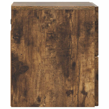 Wall-Mounted Bedside Cabinet Smoked Oak 33 x 34.5 x 40 cm