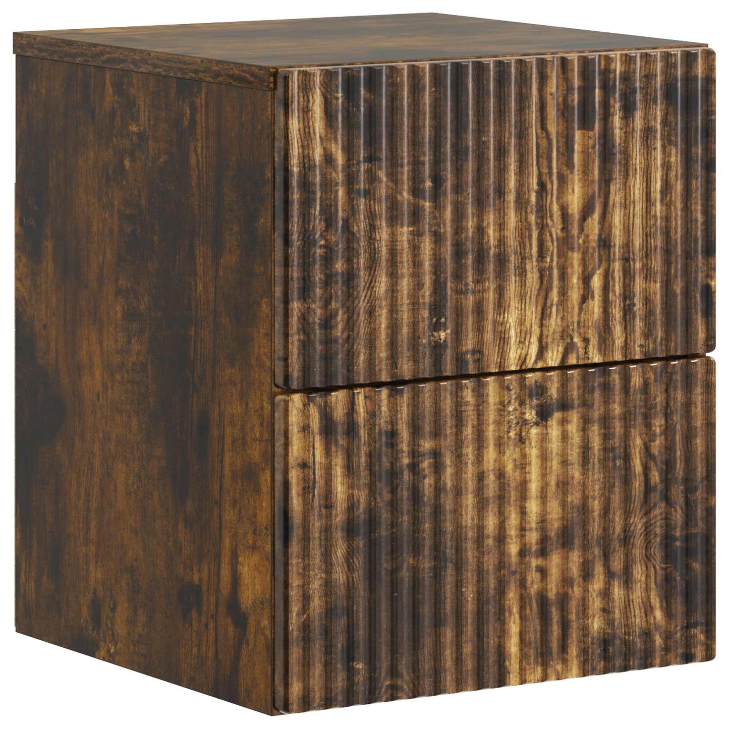 Wall-Mounted Bedside Cabinet 2 pcs Smoked Oak 33 x 34.5 x 40 cm