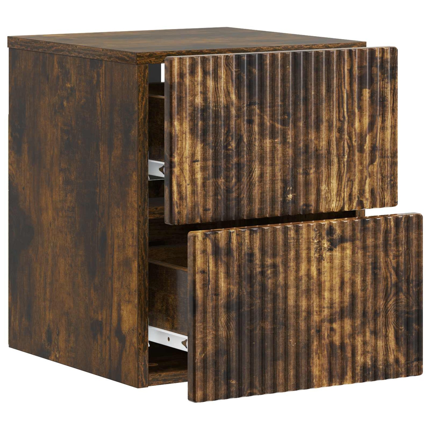 Wall-Mounted Bedside Cabinet 2 pcs Smoked Oak 33 x 34.5 x 40 cm