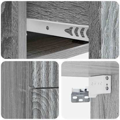Wall-Mounted Bedside Cabinet 2 pcs Grey Sonoma Engineered Wood