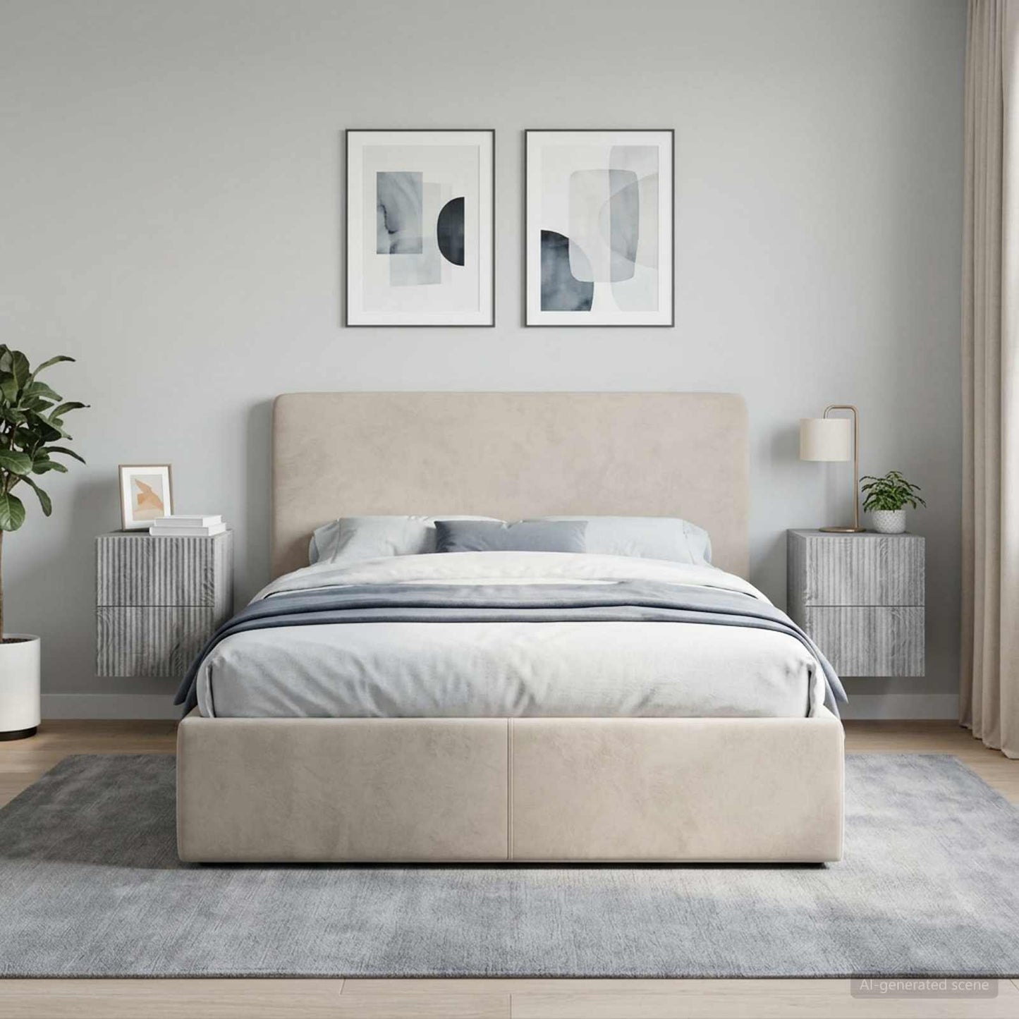 Wall-Mounted Bedside Cabinet 2 pcs Grey Sonoma Engineered Wood