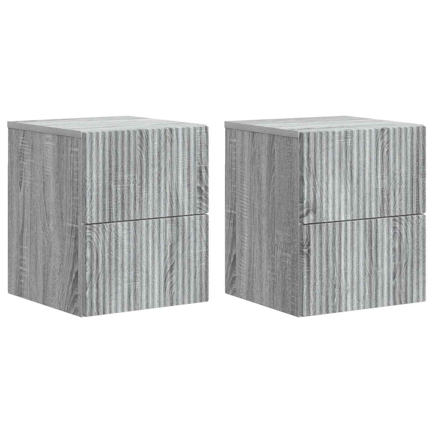 Wall-Mounted Bedside Cabinet 2 pcs Grey Sonoma Engineered Wood