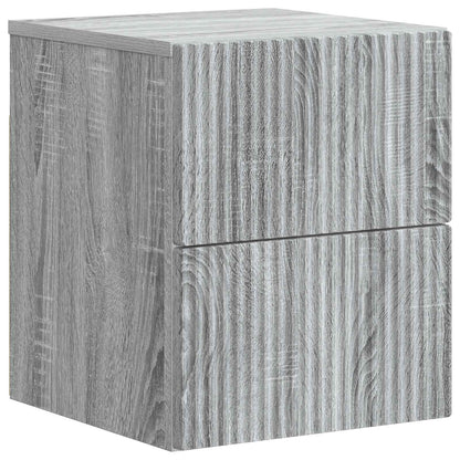 Wall-Mounted Bedside Cabinet 2 pcs Grey Sonoma Engineered Wood