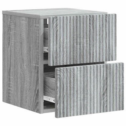 Wall-Mounted Bedside Cabinet 2 pcs Grey Sonoma Engineered Wood