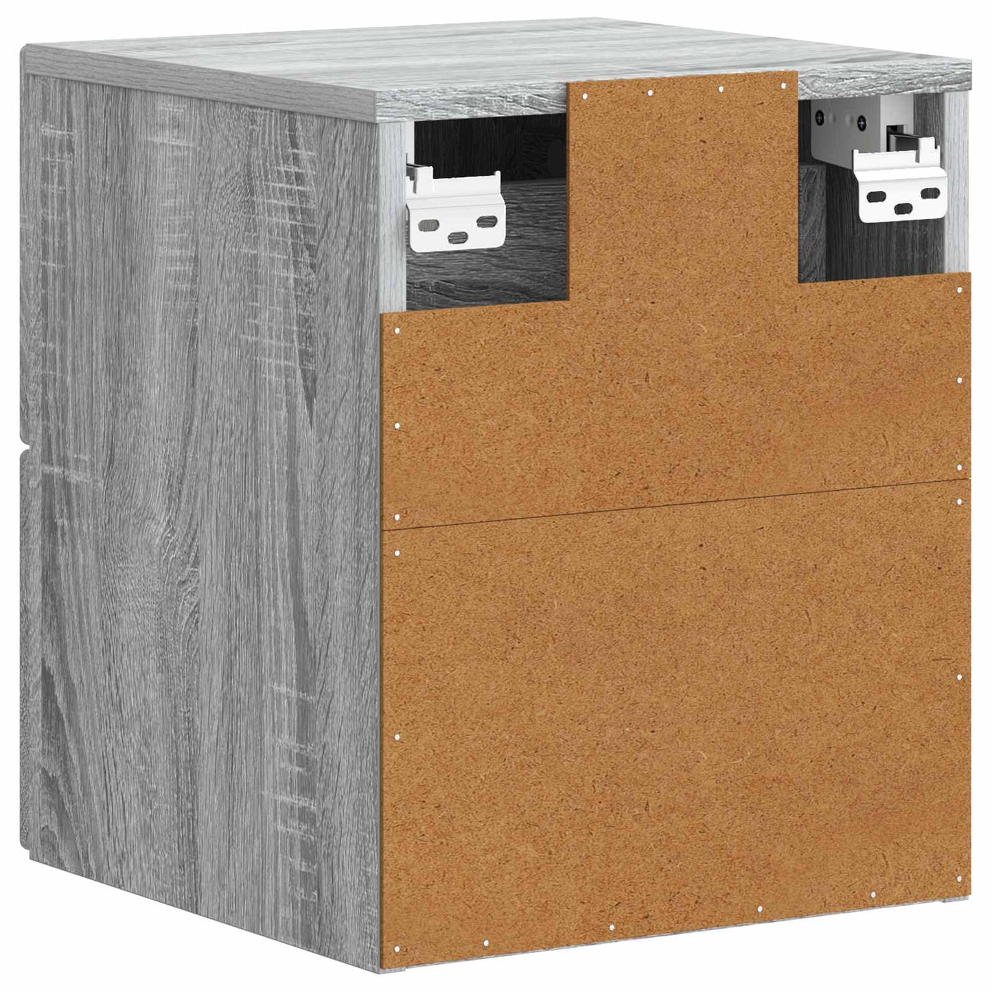 Wall-Mounted Bedside Cabinet 2 pcs Grey Sonoma Engineered Wood