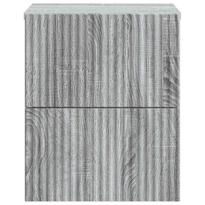 Wall-Mounted Bedside Cabinet 2 pcs Grey Sonoma Engineered Wood