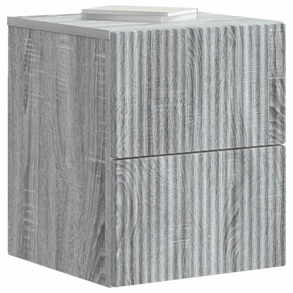 Wall-Mounted Bedside Cabinet 2 pcs Grey Sonoma Engineered Wood