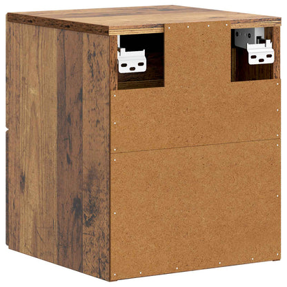 Wall-Mounted Bedside Cabinet Old Wood 33 x 34.5 x 40 cm