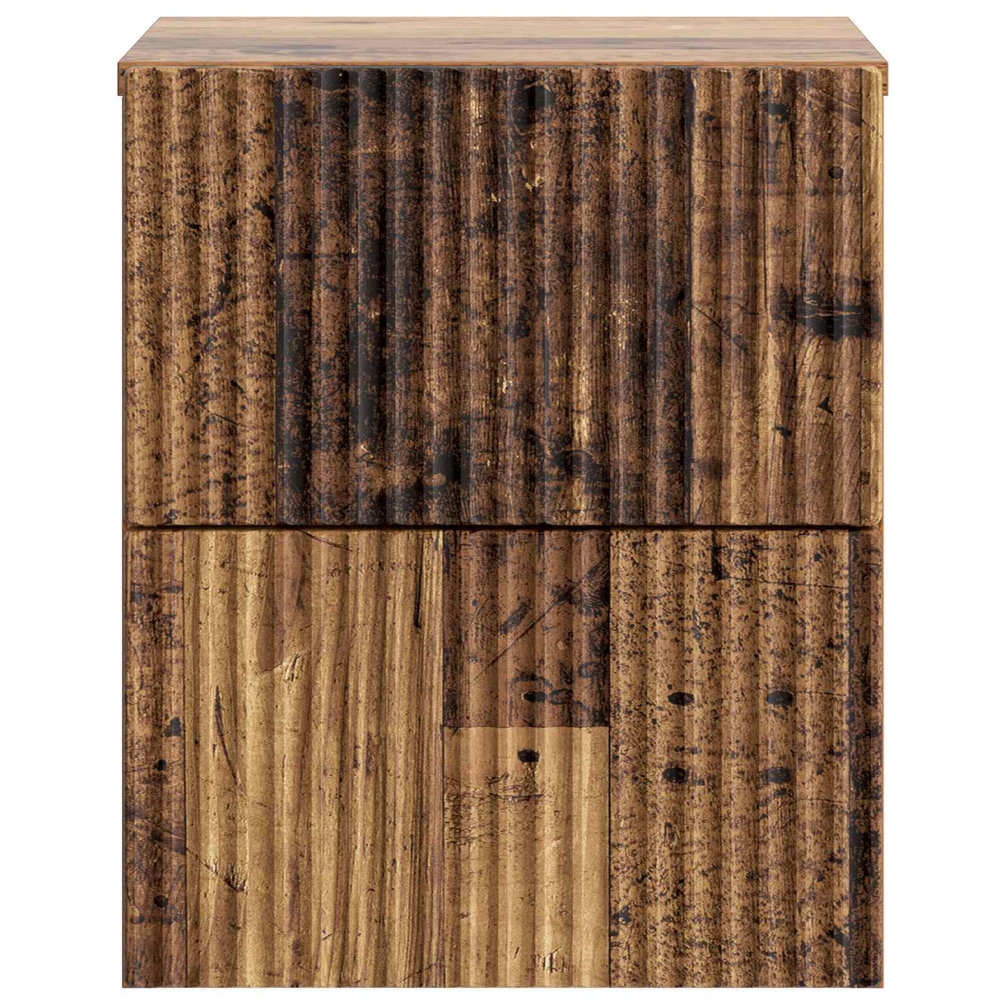 Wall-Mounted Bedside Cabinet Old Wood 33 x 34.5 x 40 cm