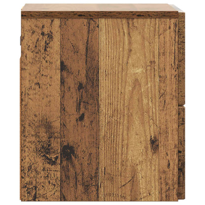 Wall-Mounted Bedside Cabinet Old Wood 33 x 34.5 x 40 cm
