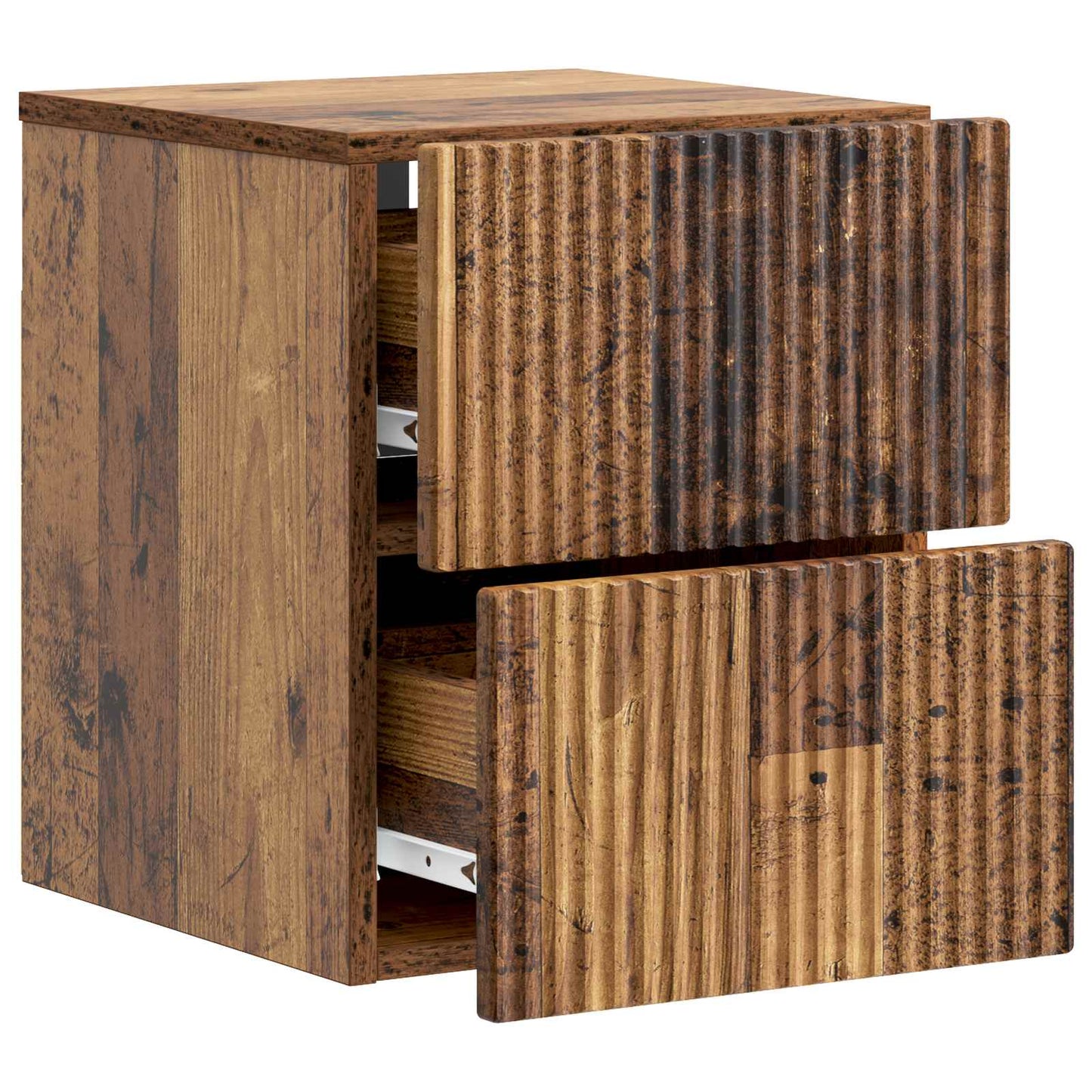 Wall-Mounted Bedside Cabinet 2 pcs Old Wood 33 x 34.5 x 40 cm