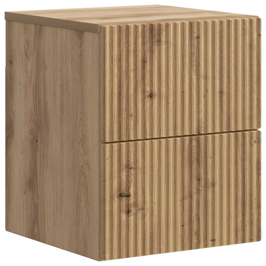 Wall-Mounted Bedside Cabinet Artisan Oak 33 x 34.5 x 40 cm