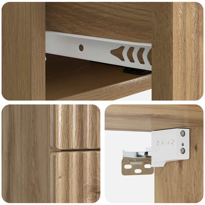 Wall-Mounted Bedside Cabinet 2 pcs Artisan Oak Engineered Wood
