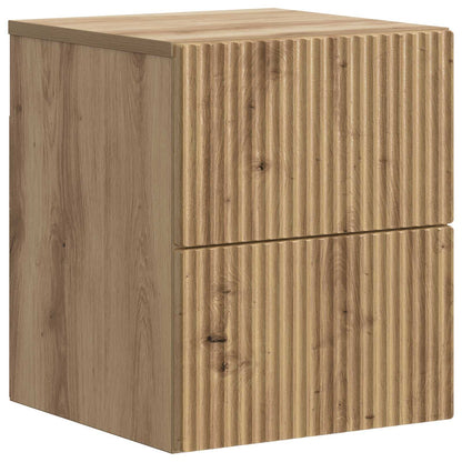 Wall-Mounted Bedside Cabinet 2 pcs Artisan Oak Engineered Wood