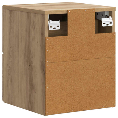 Wall-Mounted Bedside Cabinet 2 pcs Artisan Oak Engineered Wood