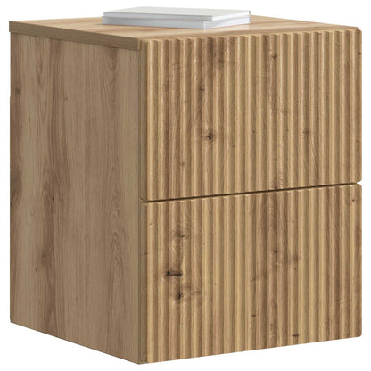 Wall-Mounted Bedside Cabinet 2 pcs Artisan Oak Engineered Wood