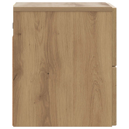Wall-Mounted Bedside Cabinet 2 pcs Artisan Oak Engineered Wood