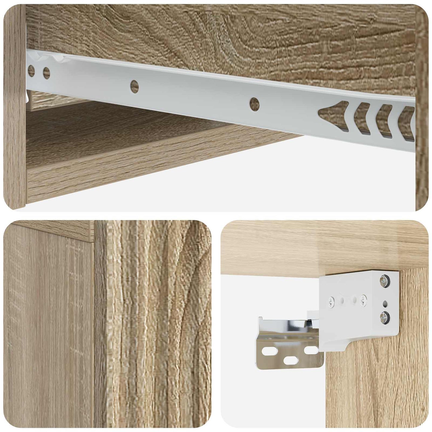 Wall-Mounted Side Table Sonoma Oak 59 x 34.5 x 17 cm