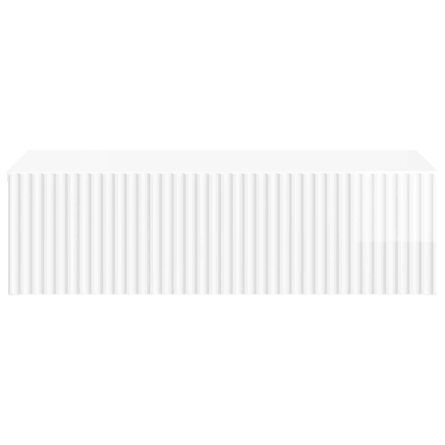 Wall-Mounted Side Table High Gloss White 59 x 34.5 x 17 cm