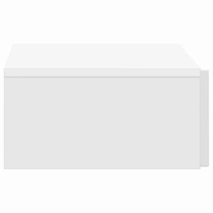 Wall-Mounted Side Table High Gloss White 59 x 34.5 x 17 cm