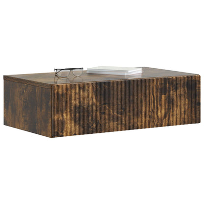 Wall-Mounted Side Table Smoked Oak 59 x 34.5 x 17 cm
