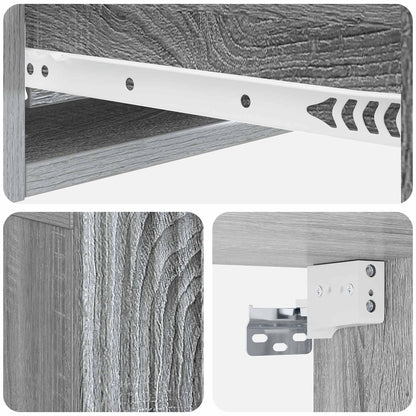 Wall-Mounted Side Table Grey Sonoma 59 x 34.5 x 17 cm