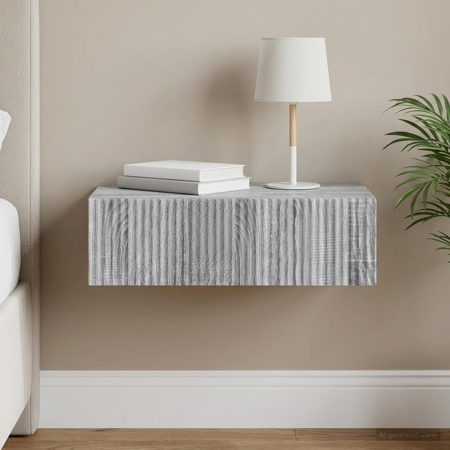 Wall-Mounted Side Table 59 x 34.5 x 17 cm Engineered Wood