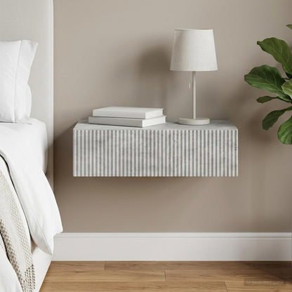 Wall-Mounted Side Table Concrete Grey 87.5 x 34.5 x 17 cm