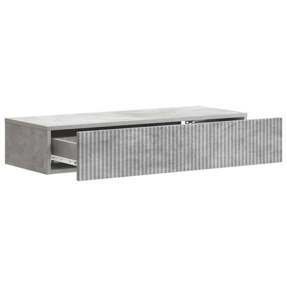 Wall-Mounted Side Table Concrete Grey 87.5 x 34.5 x 17 cm