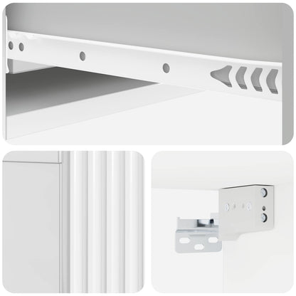 Wall-Mounted Side Table High Gloss White 87.5 x 34.5 x 17 cm