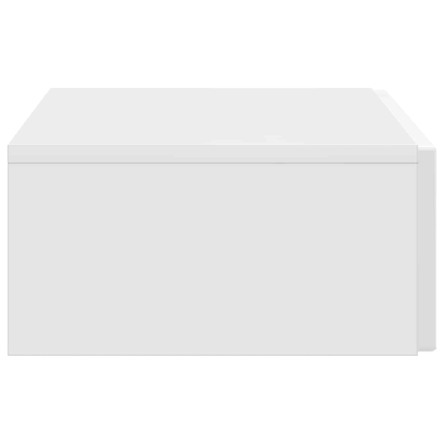 Wall-Mounted Side Table High Gloss White 87.5 x 34.5 x 17 cm