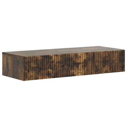 Wall-Mounted Side Table Smoked Oak 87.5 x 34.5 x 17 cm